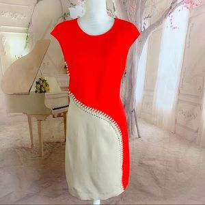 Carlisle Quilted Color-block Shift Dress